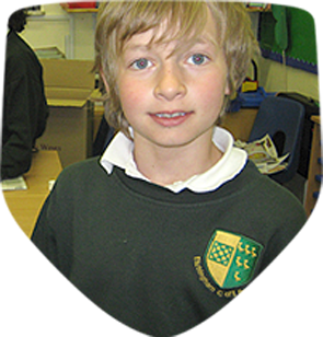 shield-shaped image of school